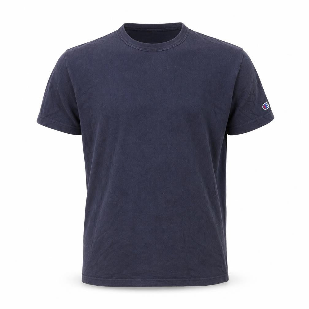 Champion Men Blue Medium Classic Crew Neck Cotton T-Shirt