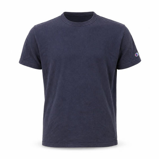 Champion Men Blue Medium Classic Crew Neck Cotton T-Shirt