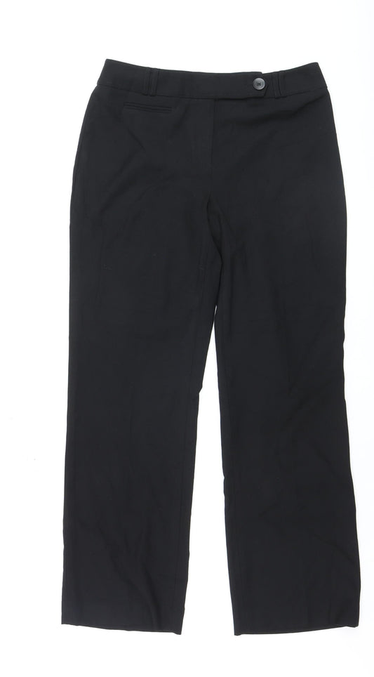 Chloe White by Autonomy Womens Black Straight Dress Pants Size 12