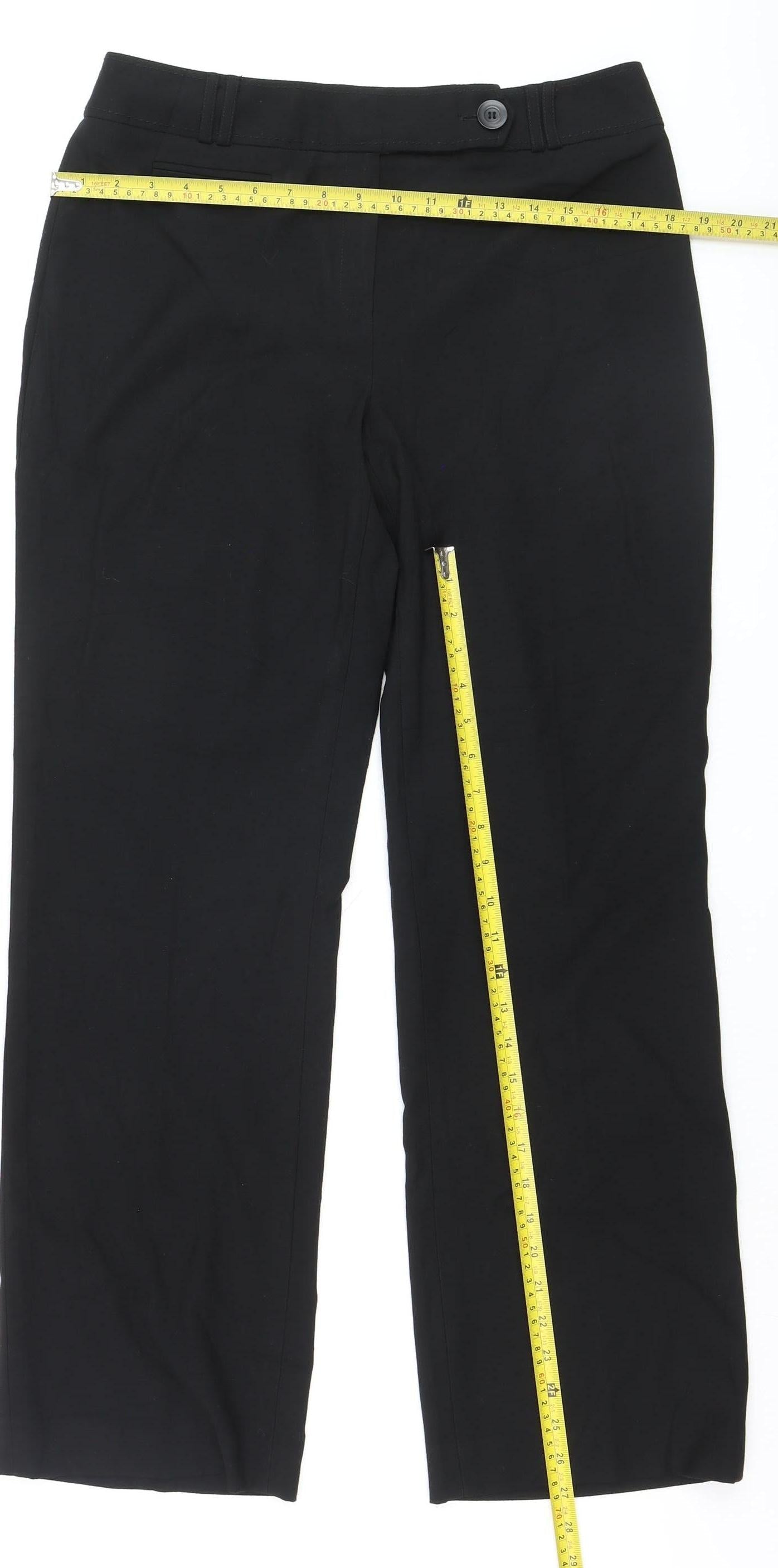 Chloe White by Autonomy Womens Black Straight Dress Pants Size 12