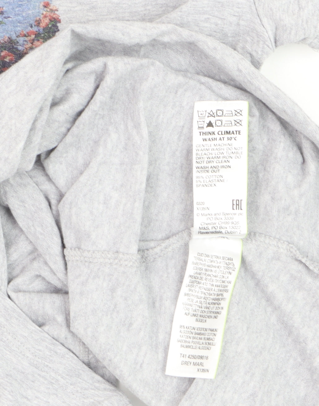 Marks and Spencer Womens Grey Crew Neck Short Sleeve T-Shirt Size 12