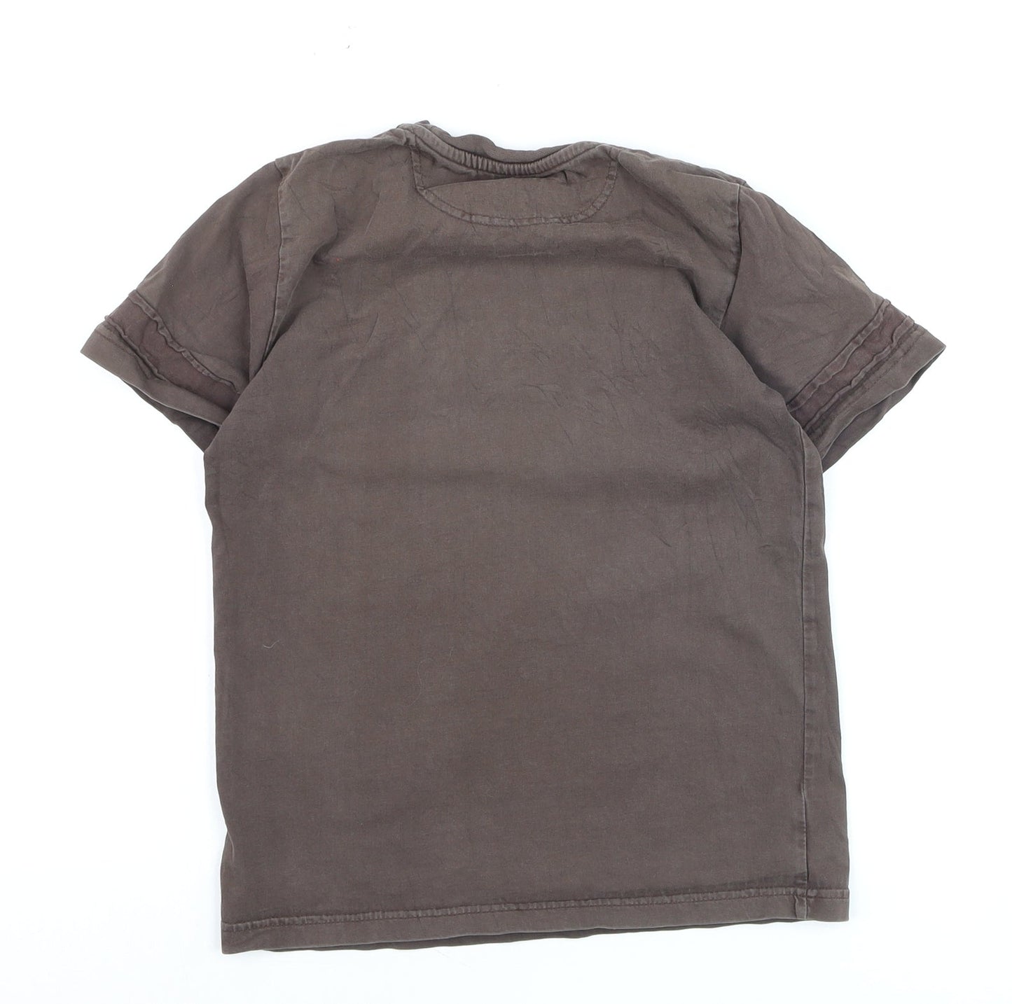 Jasper Conran Boys Brown Cotton Short Sleeve Logo T-Shirt 7-8 Years