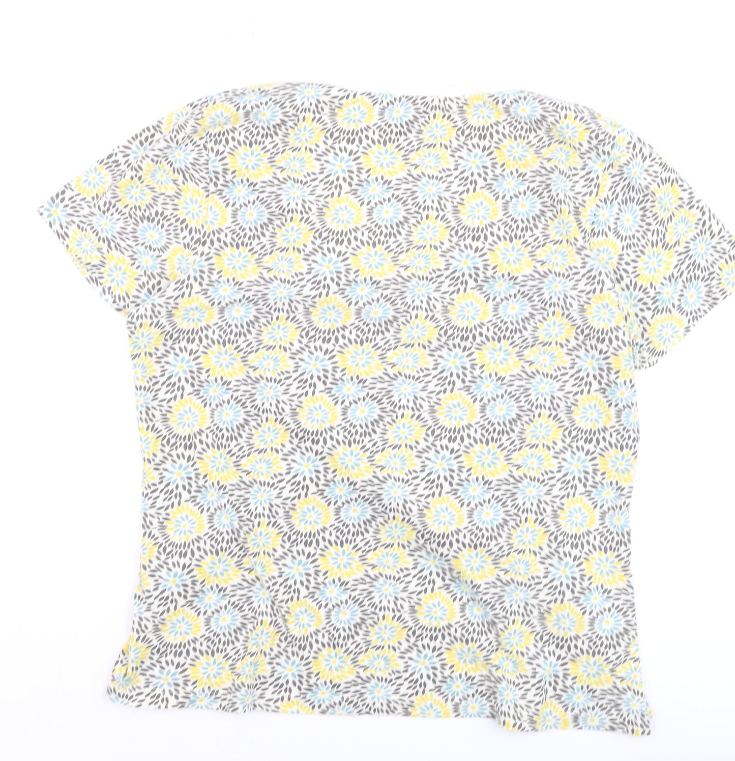 Mudd & Water Women's Multicoloured Floral Cotton V-Neck T-Shirt Size 14