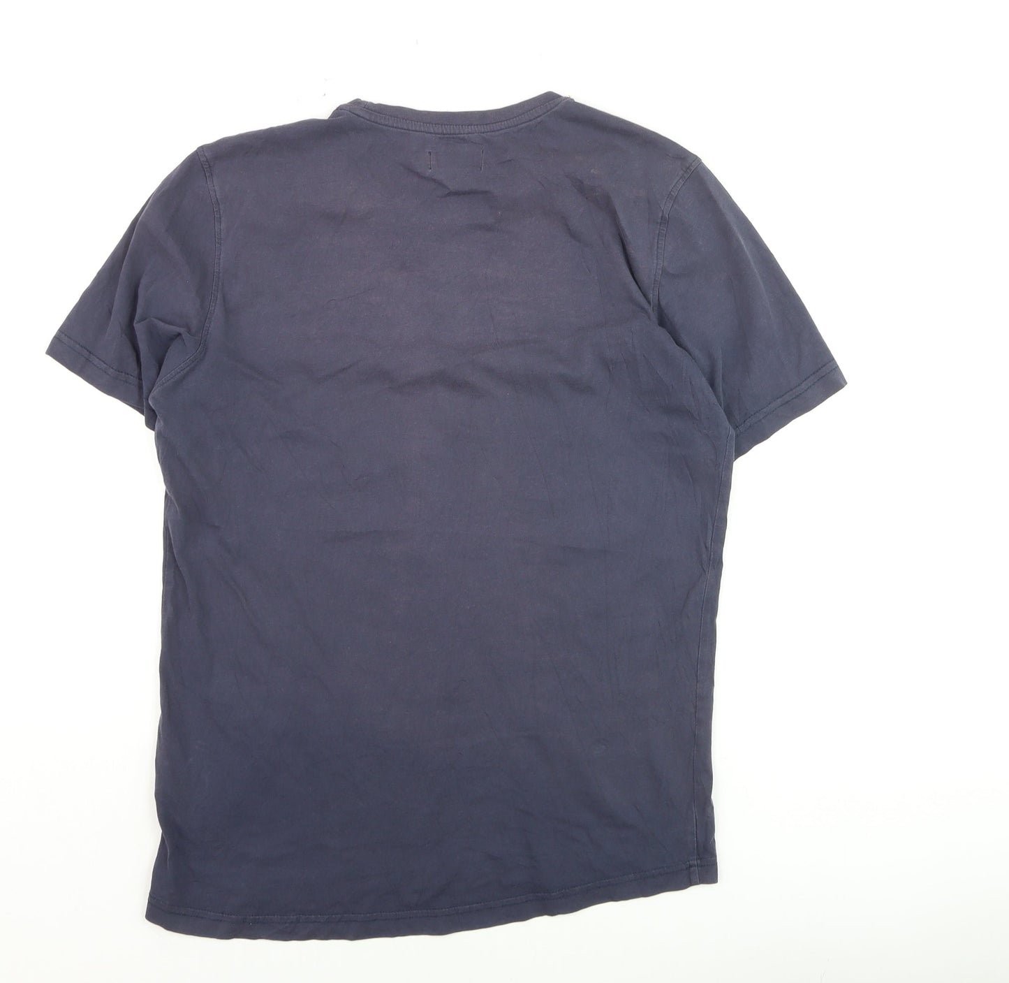 Rapha Men's Navy Blue Cotton Crew Neck Logo T-Shirt Size M