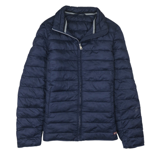 Napapijri Men's Blue XL Puffer Jacket Lightweight Quilted Zip Up