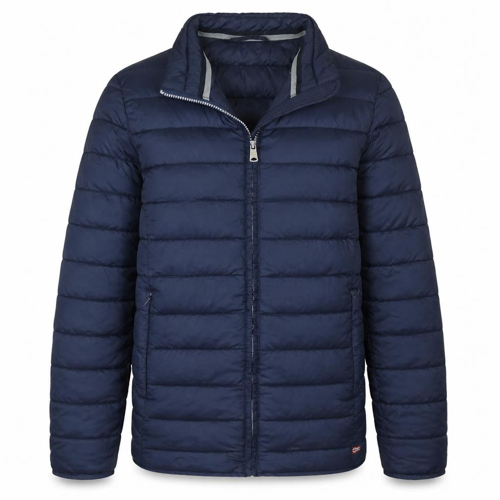 Napapijri Men's Blue XL Puffer Jacket Lightweight Quilted Zip Up