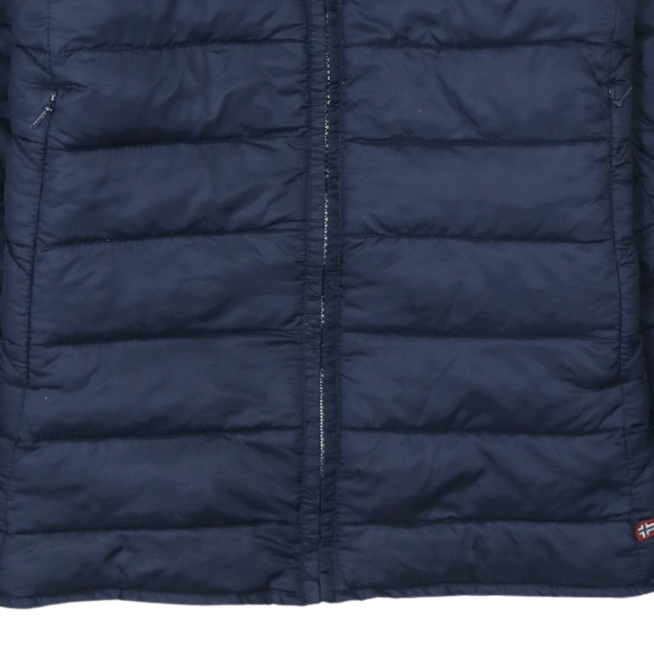 Napapijri Men's Blue XL Puffer Jacket Lightweight Quilted Zip Up