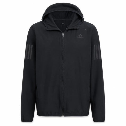 Adidas Men's Black Full Zip Running Hoodie Size S