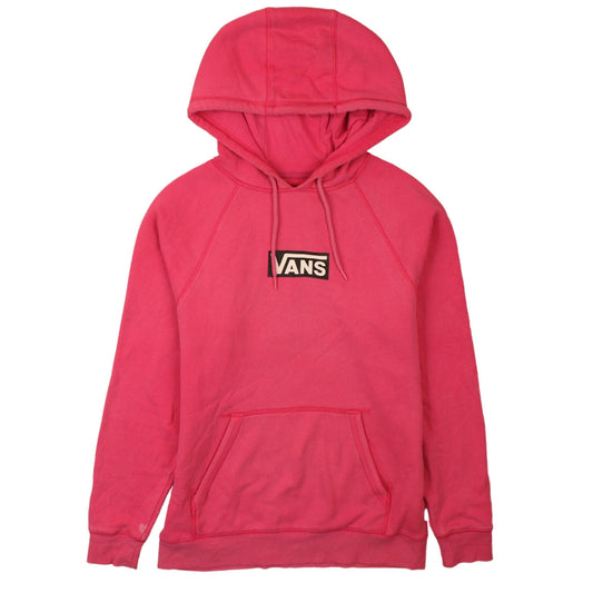Vans Womens Pink Pullover Hoodie Small Relaxed Fit Casual Sweatshirt