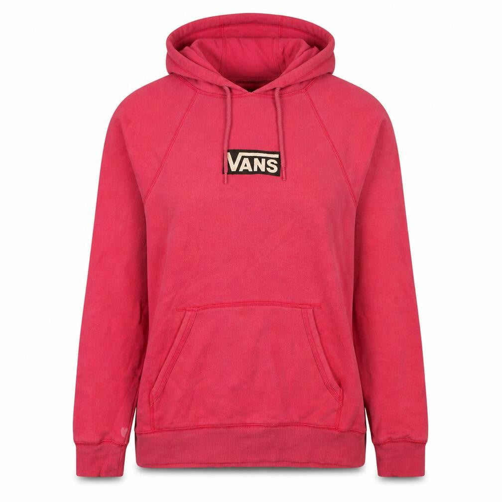 Vans Womens Pink Pullover Hoodie Small Relaxed Fit Casual Sweatshirt