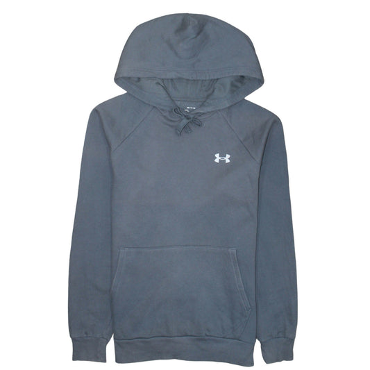 Under Armour Womens Grey Small Pullover Hoodie Loose Fit Cotton Blend