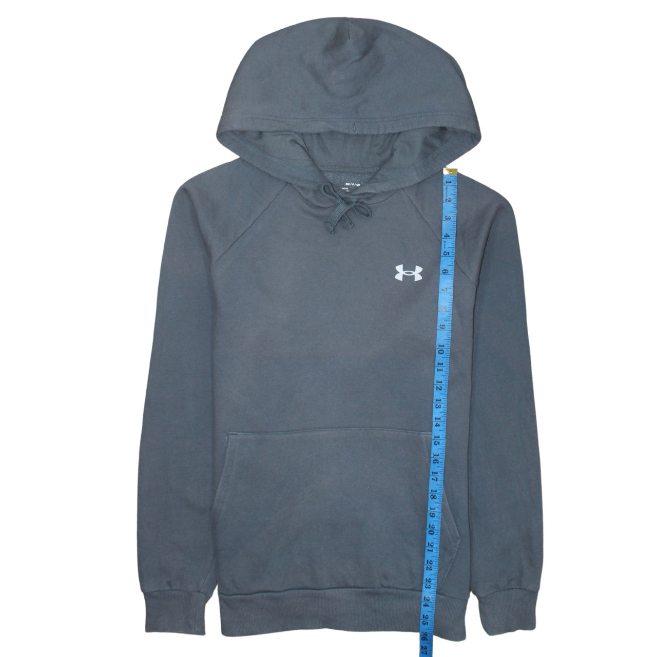 Under Armour Womens Grey Small Pullover Hoodie Loose Fit Cotton Blend