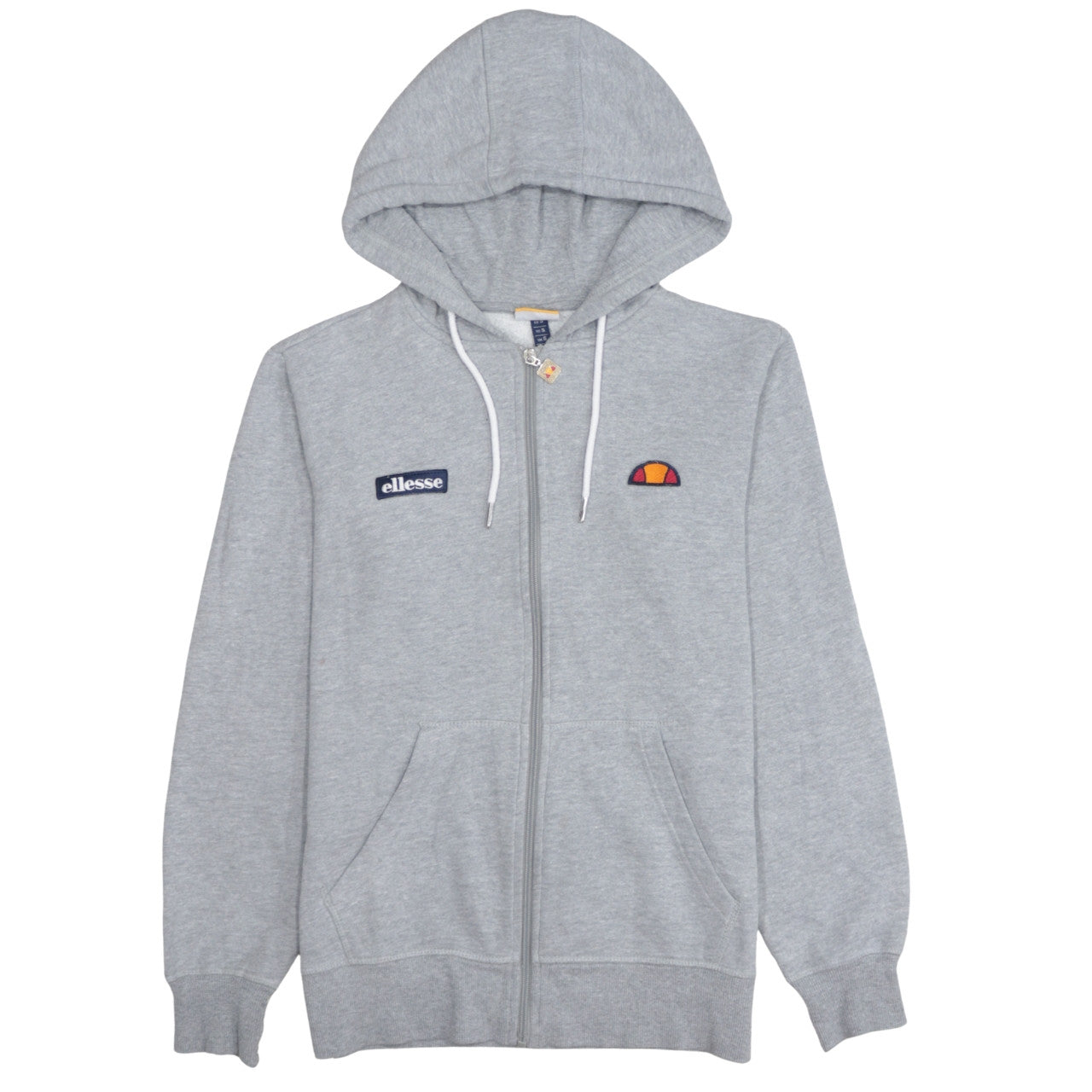 Ellesse Men's Grey Full Zip Hoodie Small Regular Fit Classic Sportswear