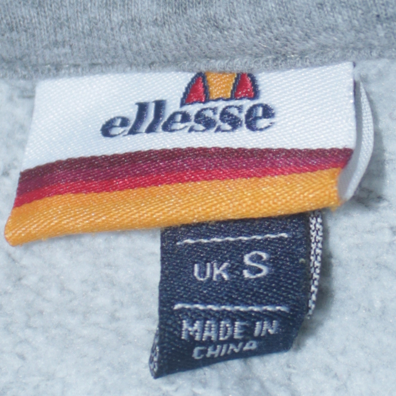 Ellesse Men's Grey Full Zip Hoodie Small Regular Fit Classic Sportswear