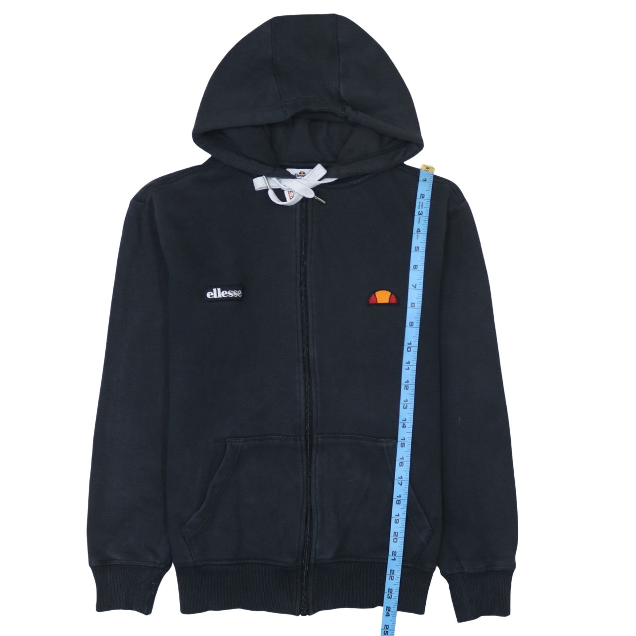 Ellesse Men's Black XS Full Zip Hoodie with Logo