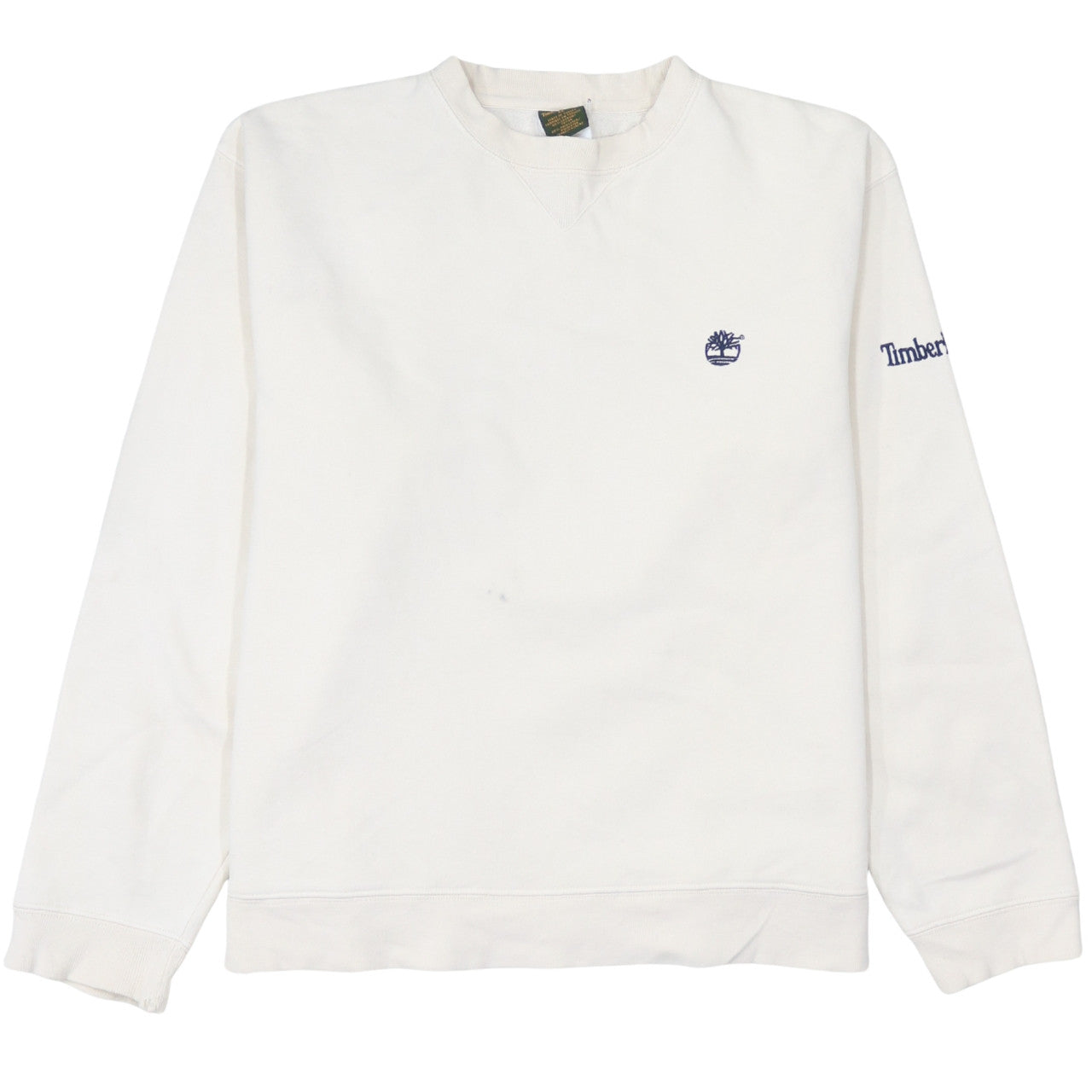 Timberland Men's White XS Crew Neck Pullover Sweatshirt
