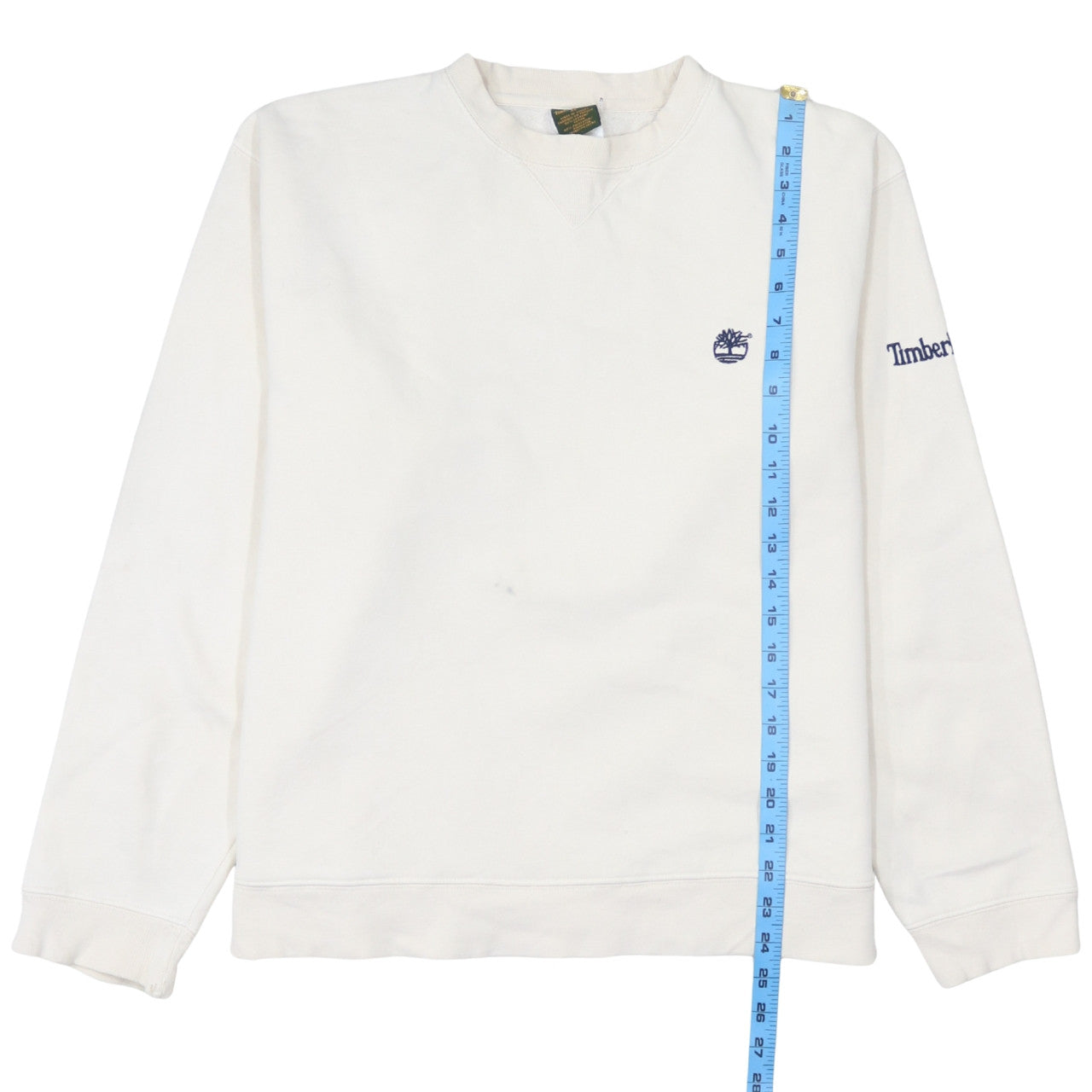 Timberland Men's White XS Crew Neck Pullover Sweatshirt