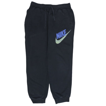 Nike Womens Black Jogger Sweatpants L with Logo Print