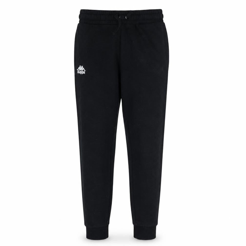 Kappa Men's Black Jogger Sweatpants Medium Fleece Tapered