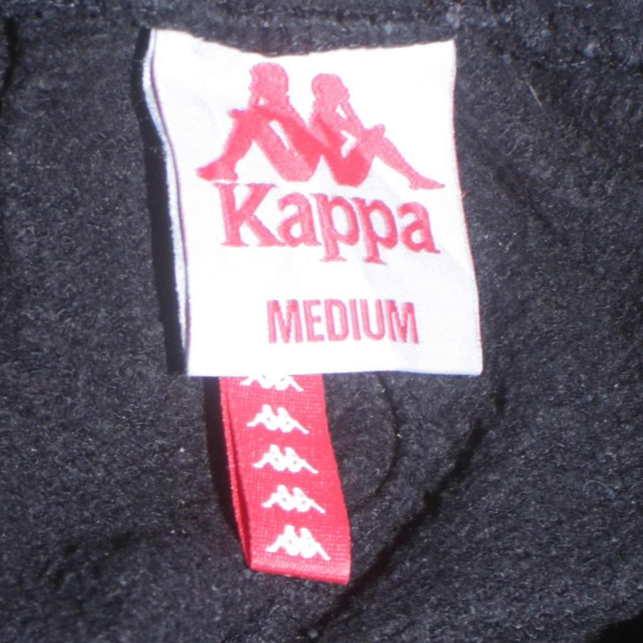 Kappa Men's Black Jogger Sweatpants Medium Fleece Tapered