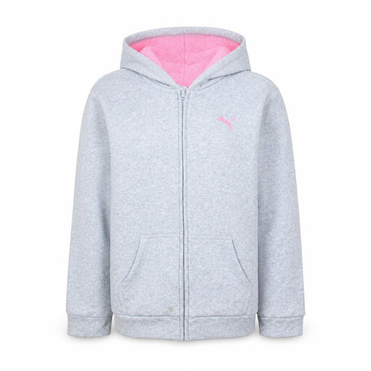 Puma Girls Grey Full Zip Fleece Lined Hoodie 14-16 Years