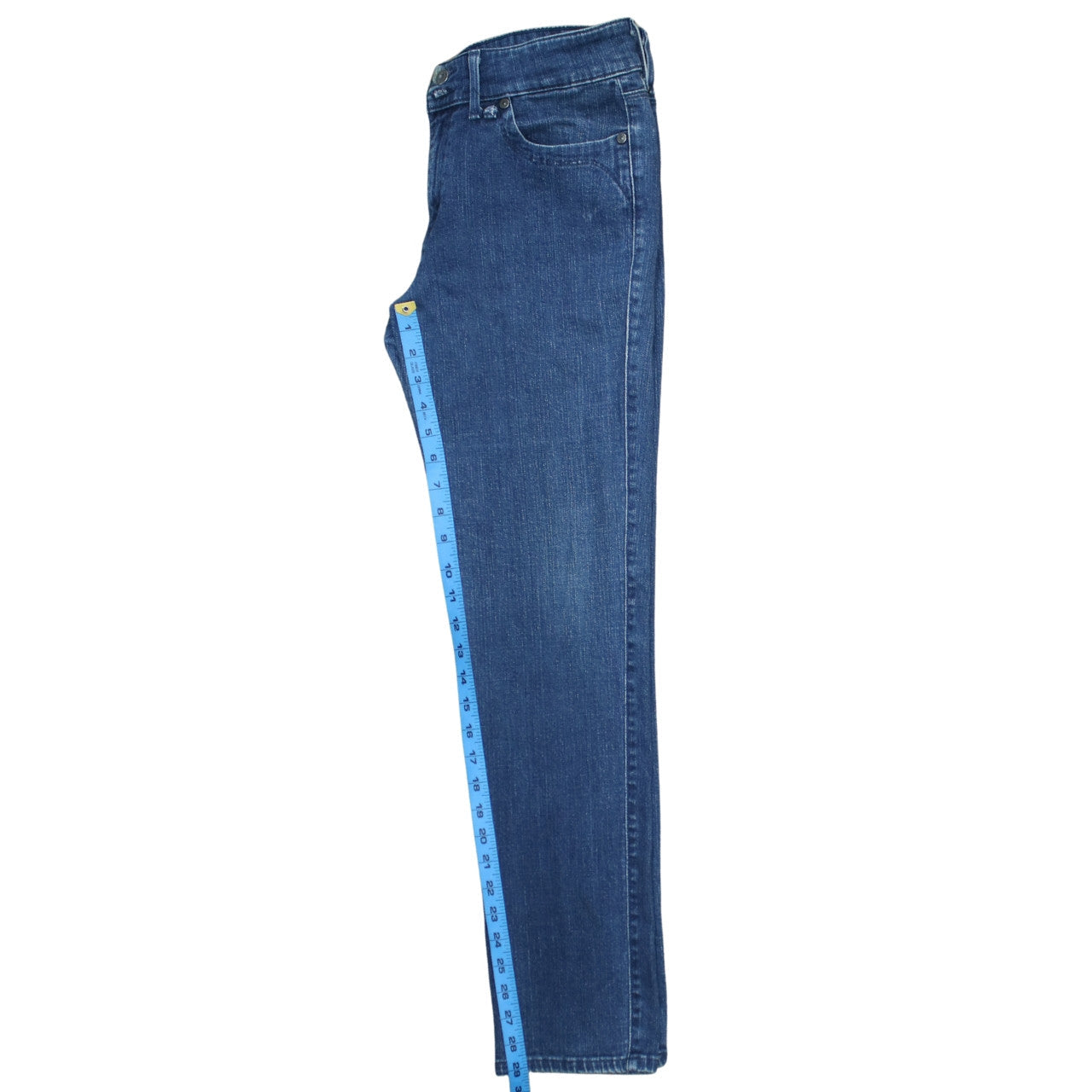 Levi's Women's Blue Mid Rise Skinny Jeans Size 12 Slim Fit Denim