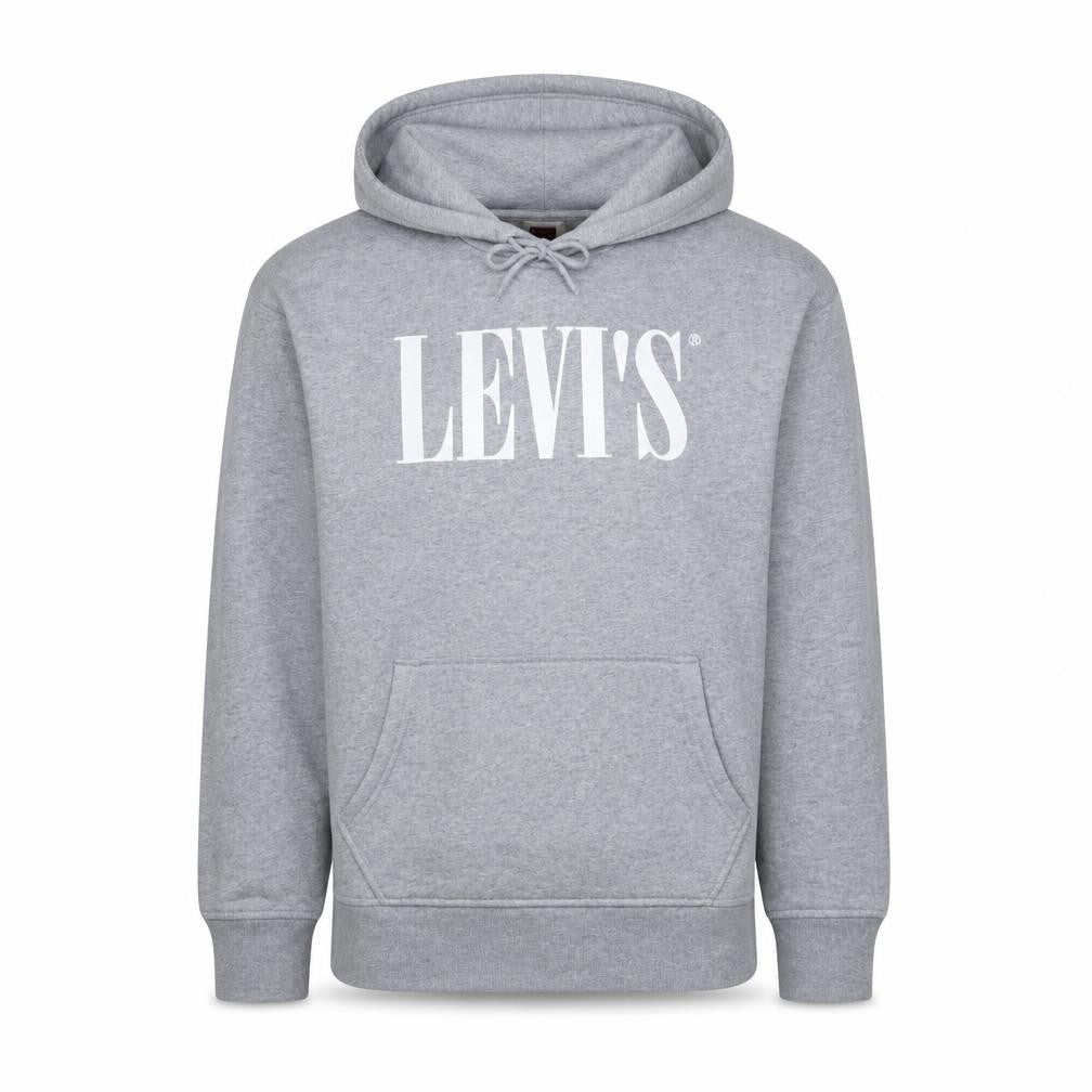 Levi's Men's Grey Small Relaxed Fit Pullover Hoodie Sweatshirt