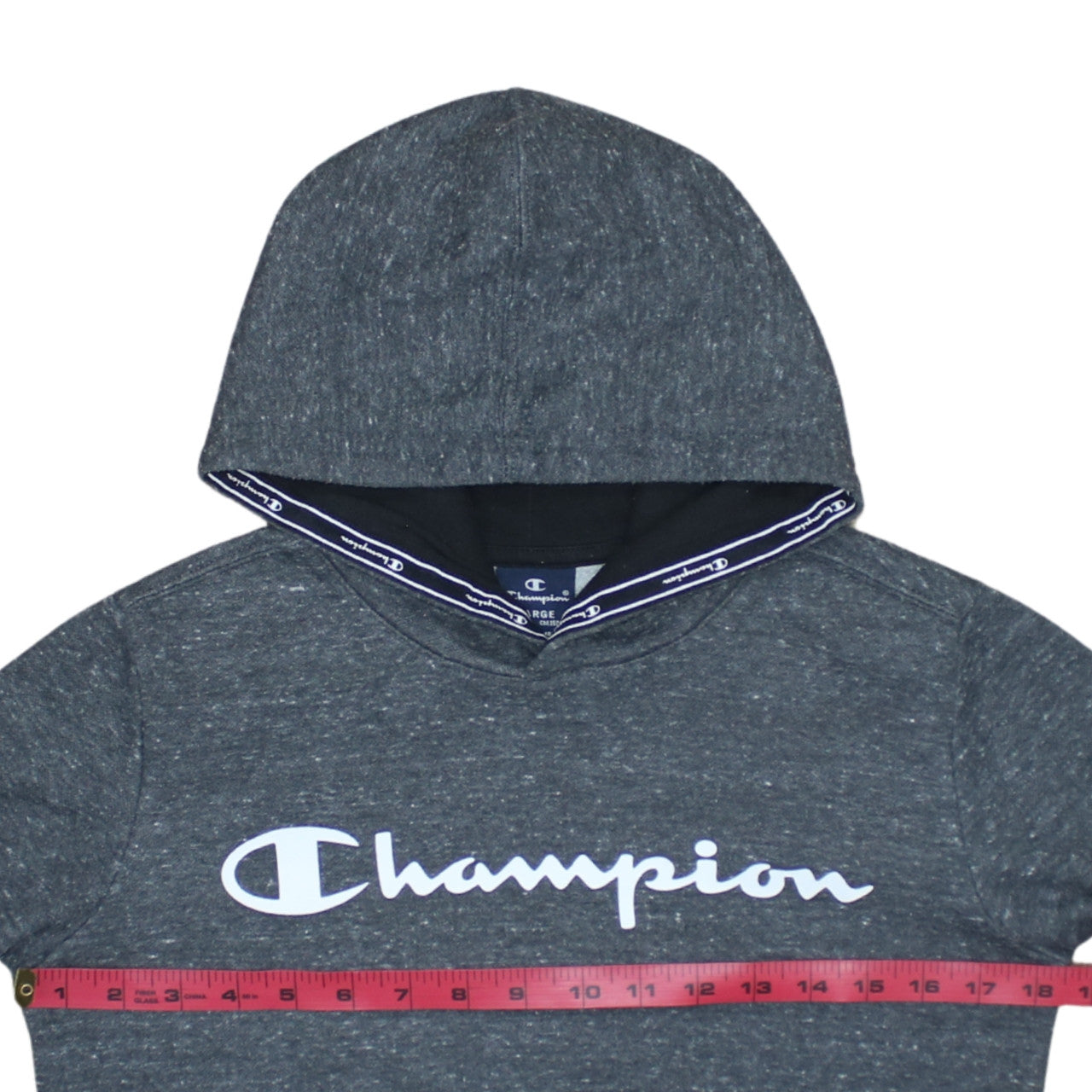 Champion Boys Grey Pullover Hoodie 11-12 Years Fleece Logo Sweatshirt
