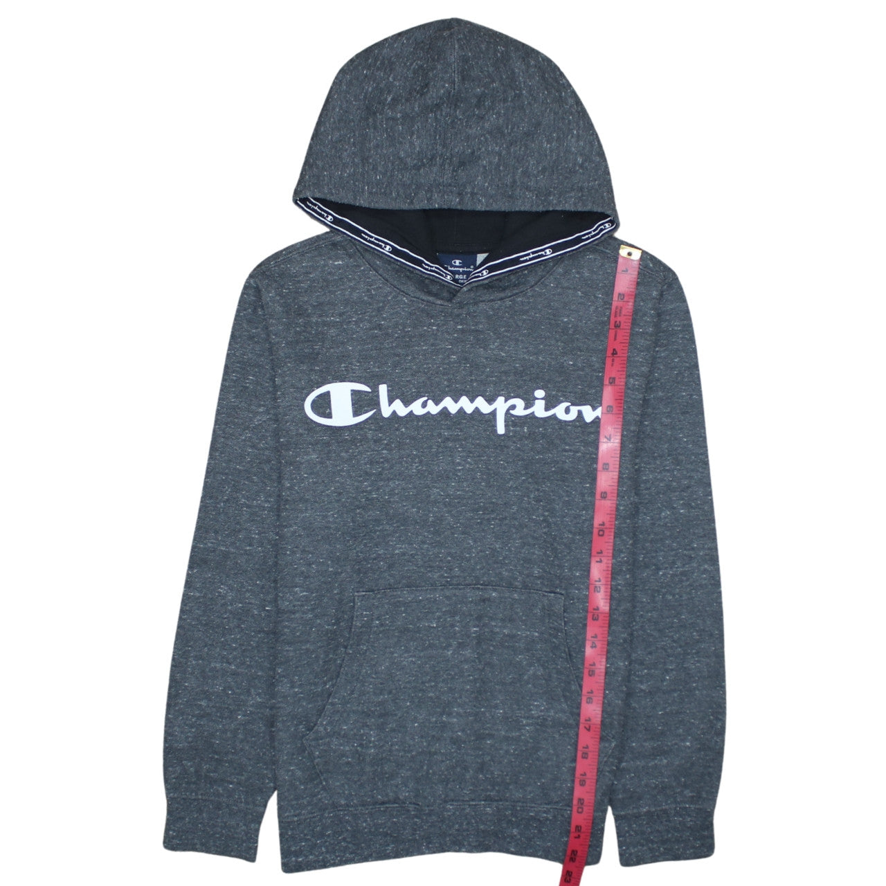 Champion Boys Grey Pullover Hoodie 11-12 Years Fleece Logo Sweatshirt