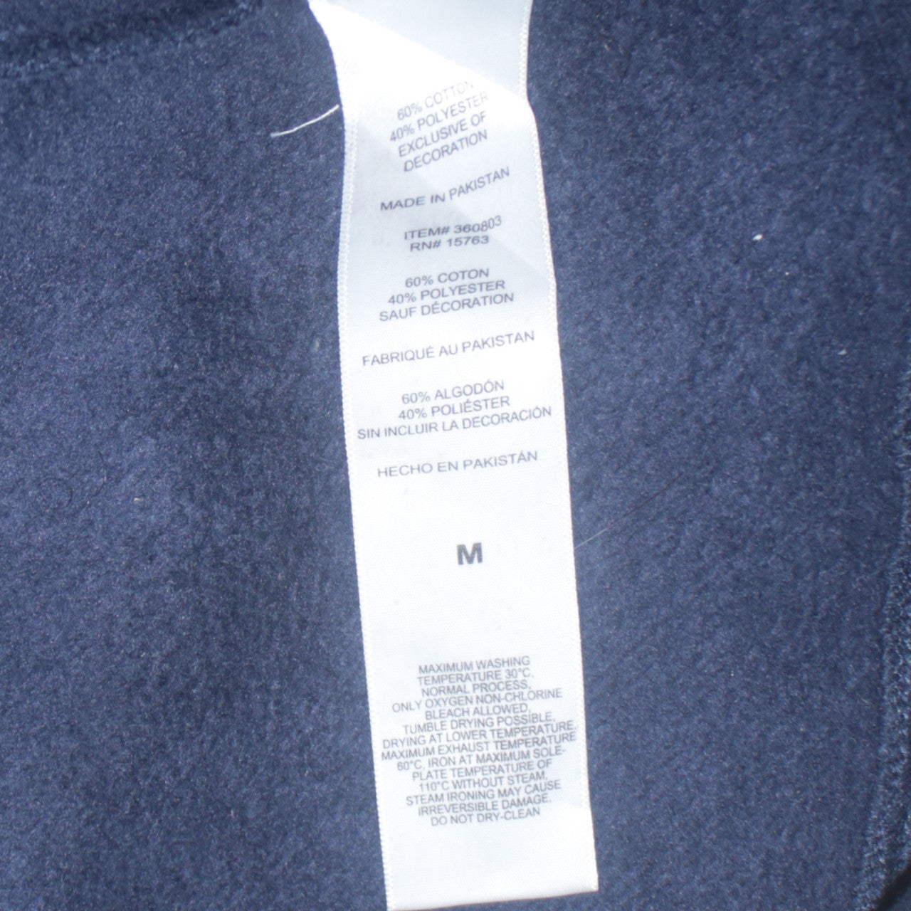 Champion Men Blue Pullover Sweatshirt Medium Crew Neck Logo
