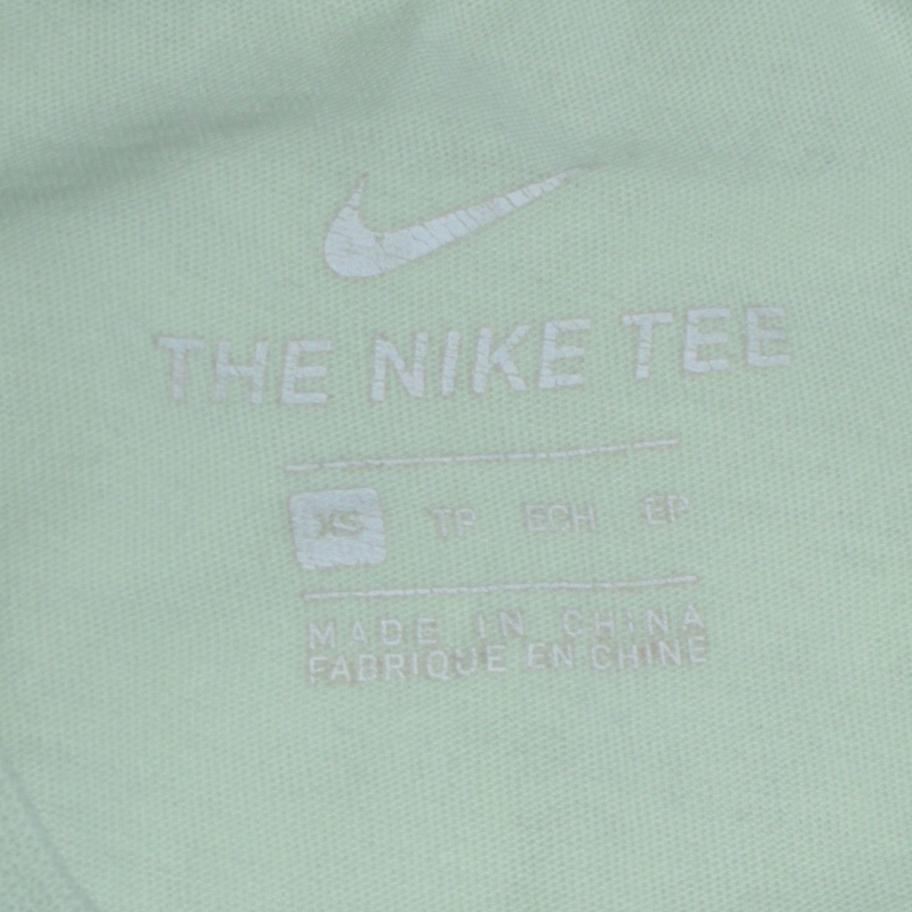 Nike Men's Light Green XS Crew Neck Cotton T-Shirt