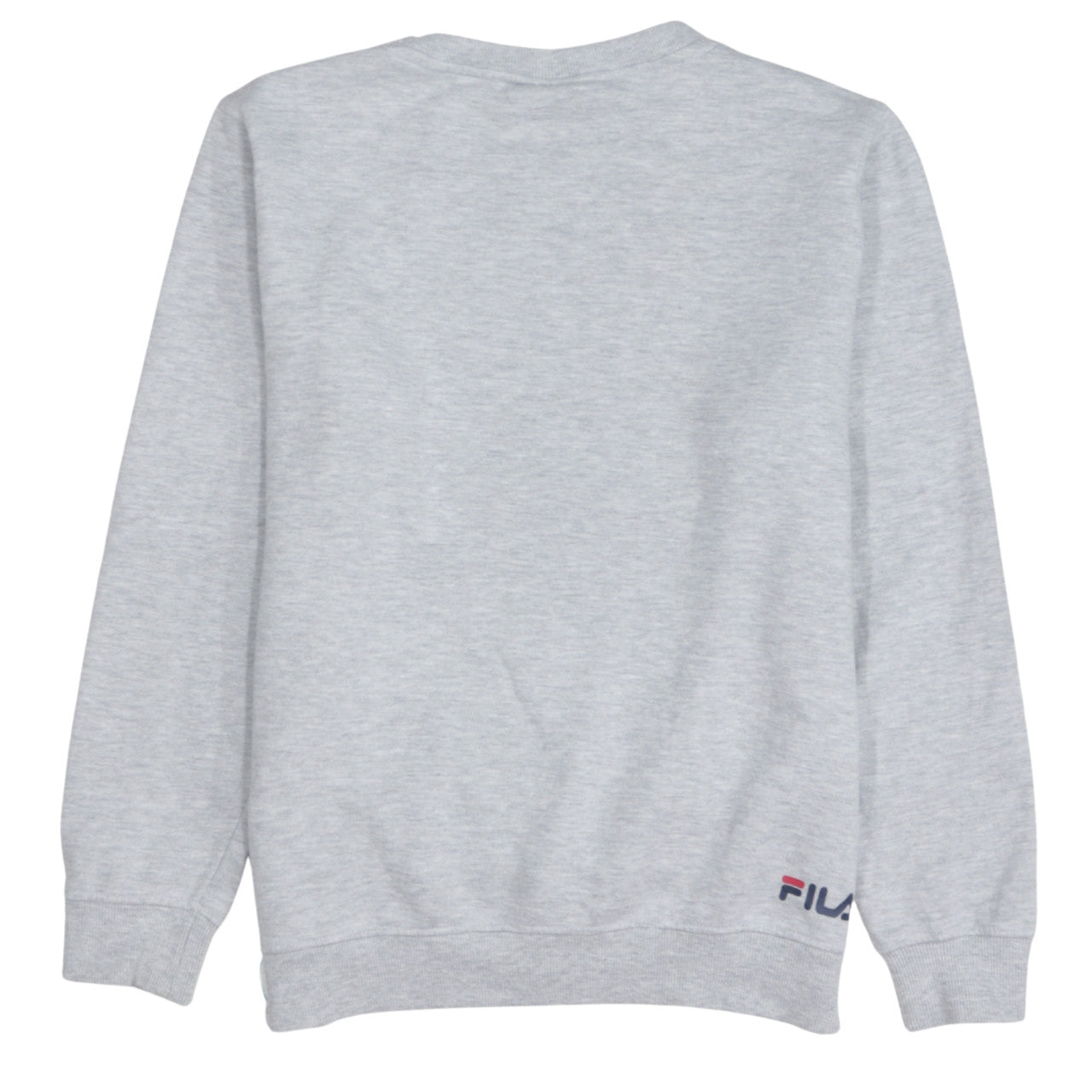 Fila Mens Grey XS Pullover Sweatshirt Crew Neck Logo Print