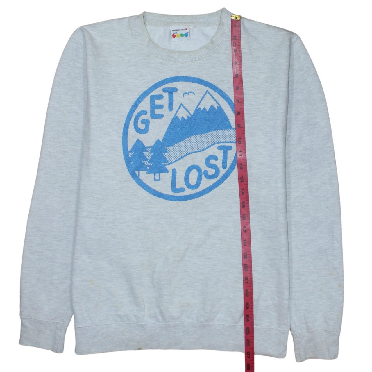 hello DODO Men's Grey 'Get Lost' Pullover Sweatshirt M