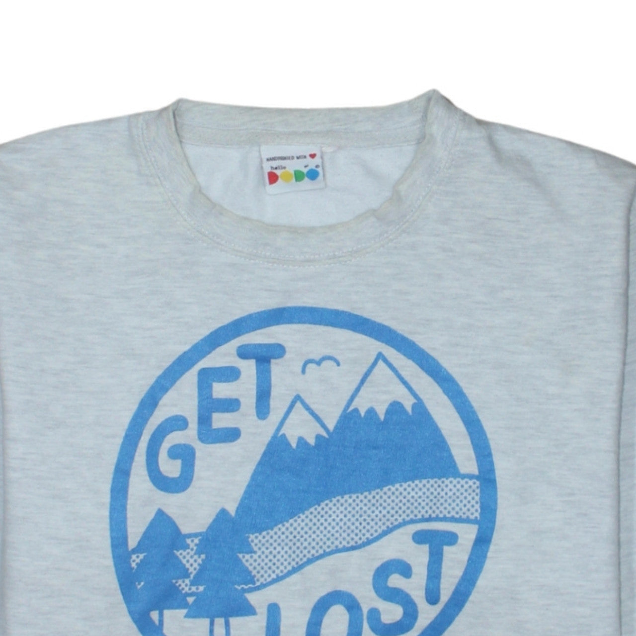 hello DODO Men's Grey 'Get Lost' Pullover Sweatshirt M