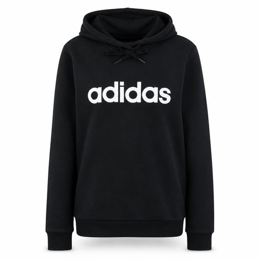 Adidas Women's Black Pullover Hoodie Small 8-10 Logo Print