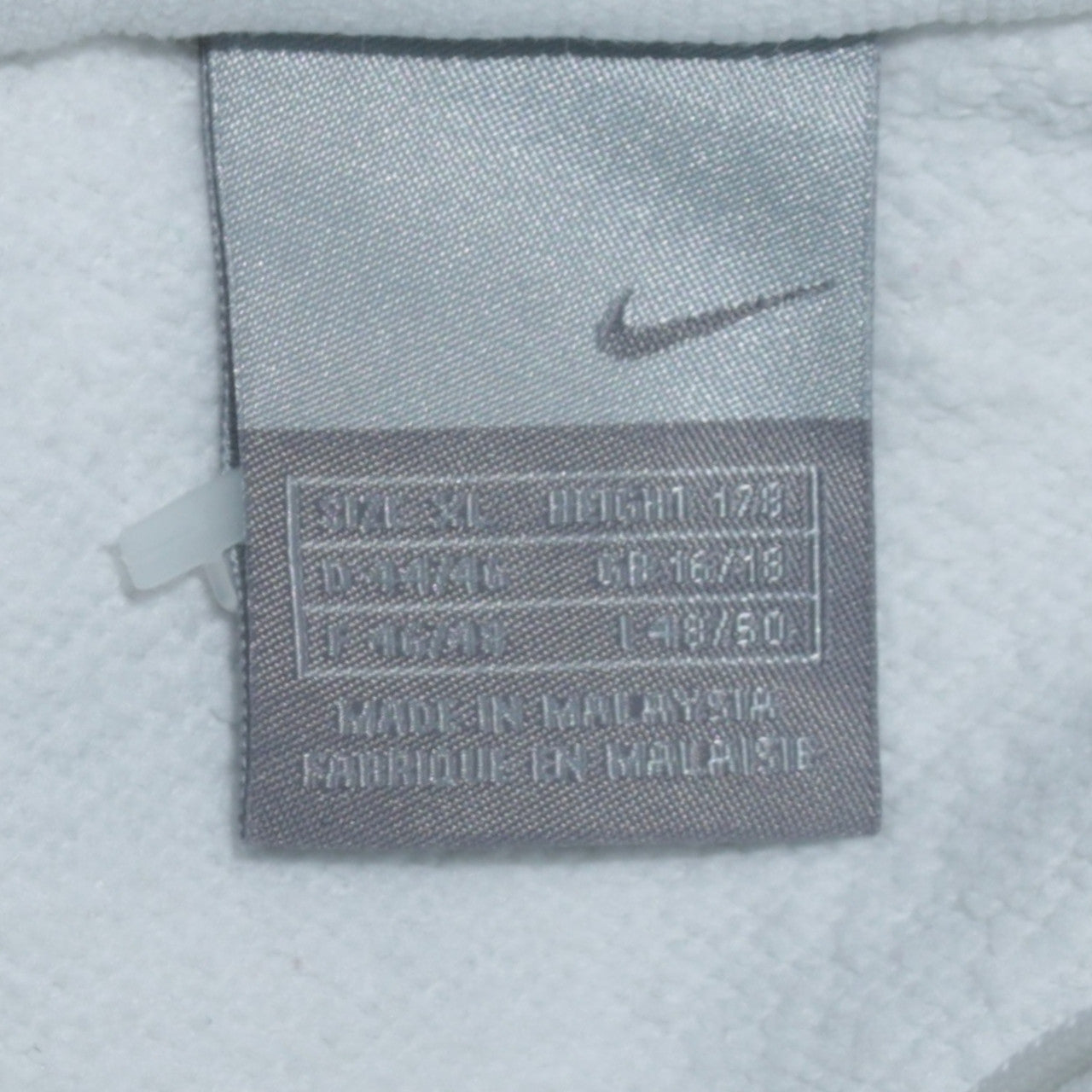 Nike Men's White XL 1/4 Zip Fleece Sweatshirt Lightweight Mock Neck