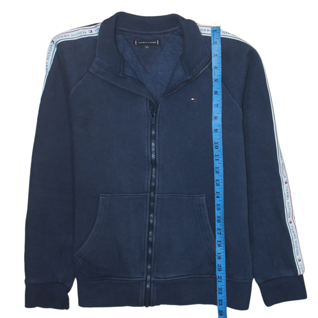 Tommy Hilfiger Boys Blue Track Jacket Size 164 Zip-Up Fleece Full Zip