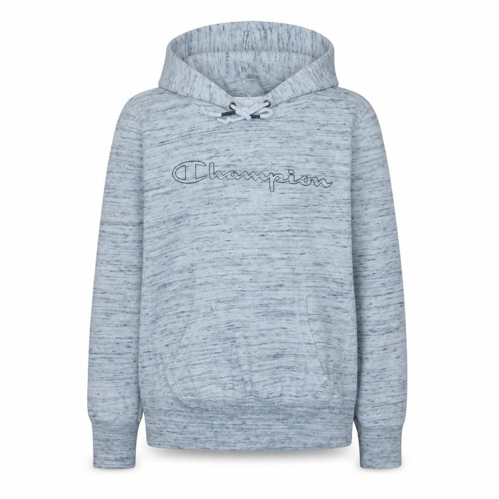 Champion Womens Grey Hoodie Medium Pullover Cotton Blend Logo Sweatshirt