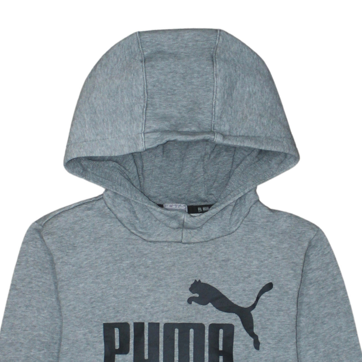 Puma Boys Grey Pullover Hoodie 11-12 Years Logo Graphic Sweatshirt