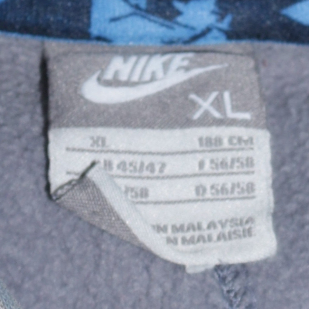 Nike Mens Blue Graphic Print Pullover Hoodie XL