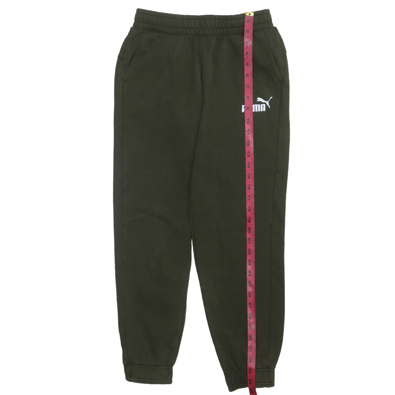Puma Boys Green Jogger Trousers 13-14 Years Fleece Sweatpants