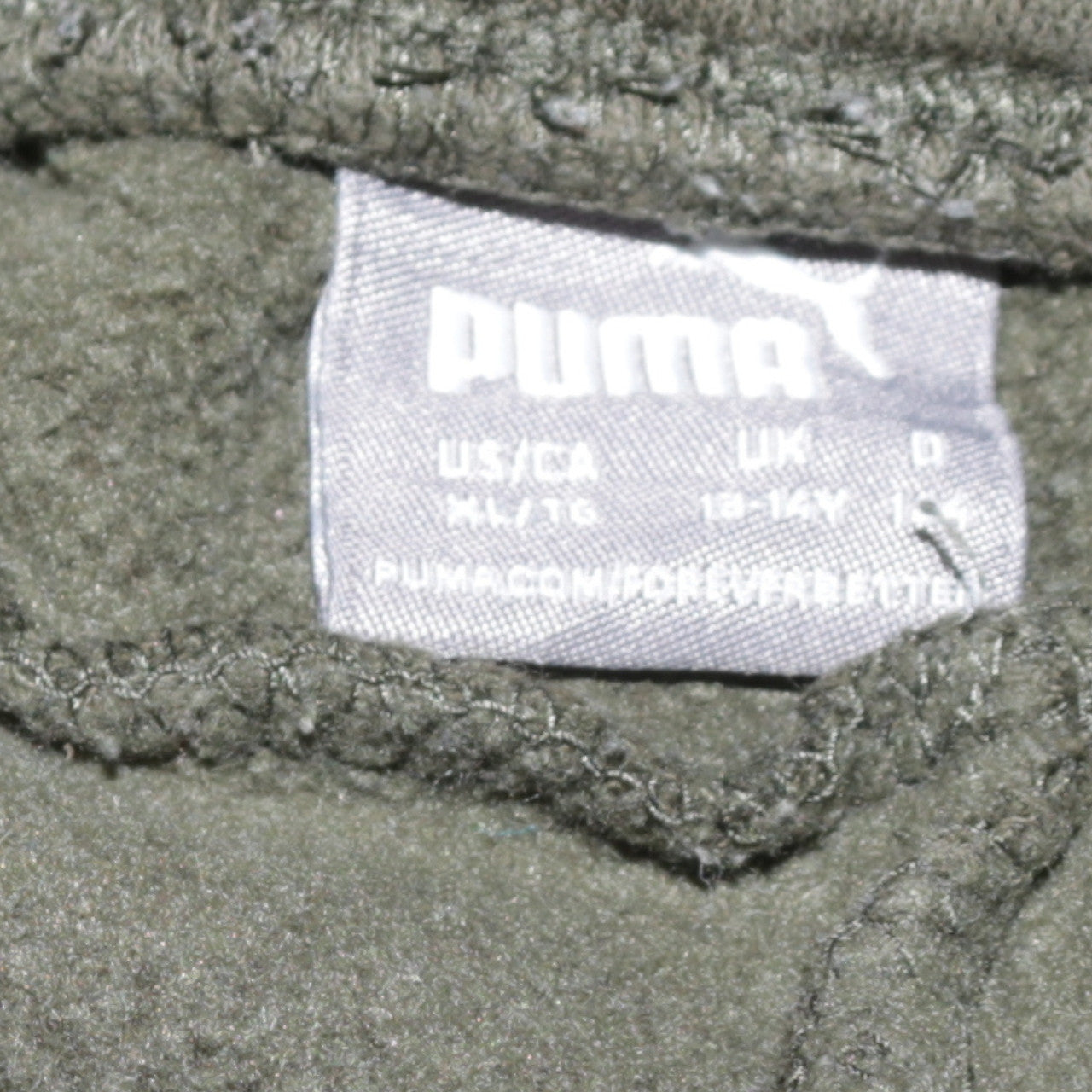 Puma Boys Green Jogger Trousers 13-14 Years Fleece Sweatpants