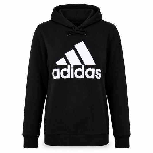Adidas Women’s Black Pullover Hoodie L 16-18 Logo Sweatshirt