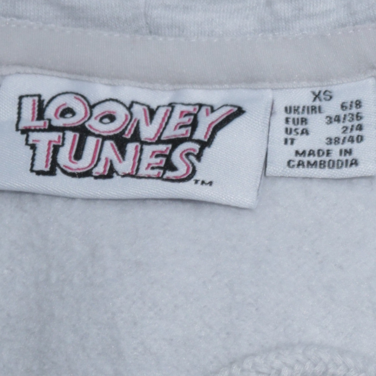 Primark Looney Tunes Women's Grey XS Tweety Graphic Pullover Hoodie