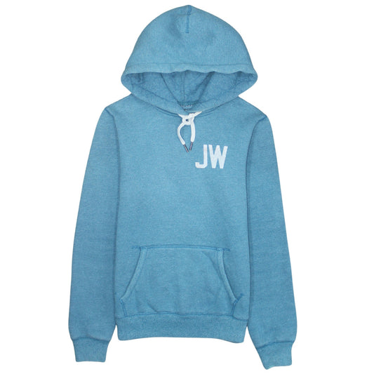 Jack Wills Women's Blue Pullover Hoodie UK 8 JW Logo Casual Sweatshirt