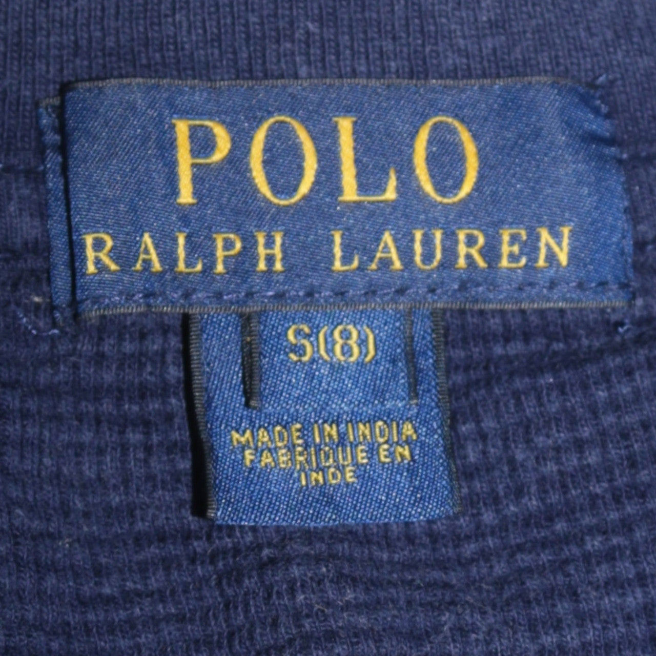 Ralph Lauren Boys Blue Cotton 1/4 Zip Jumper Size 8 Years