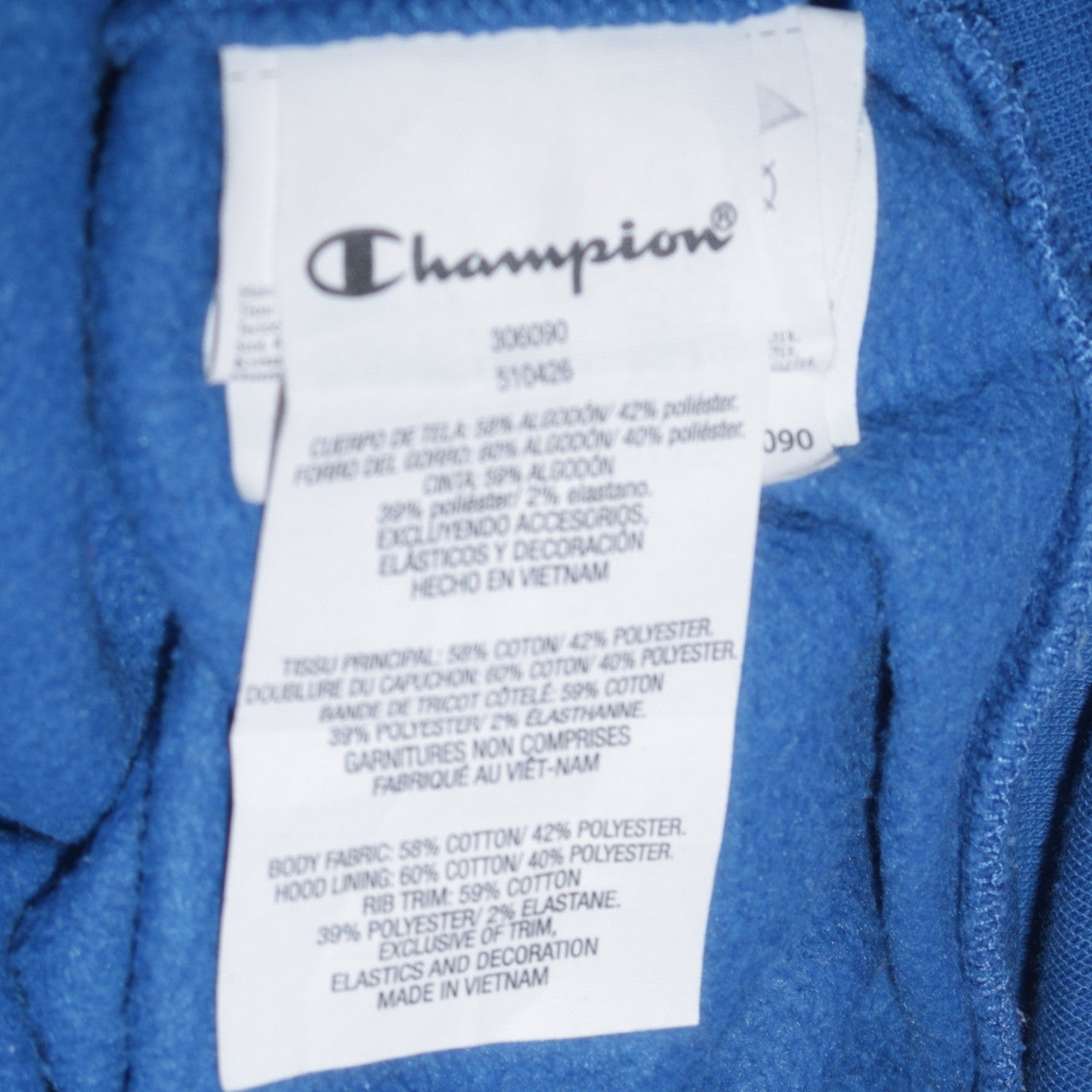 Champion Boys Blue Pullover Hoodie 13-14 Years Logo Fleece Sweatshirt