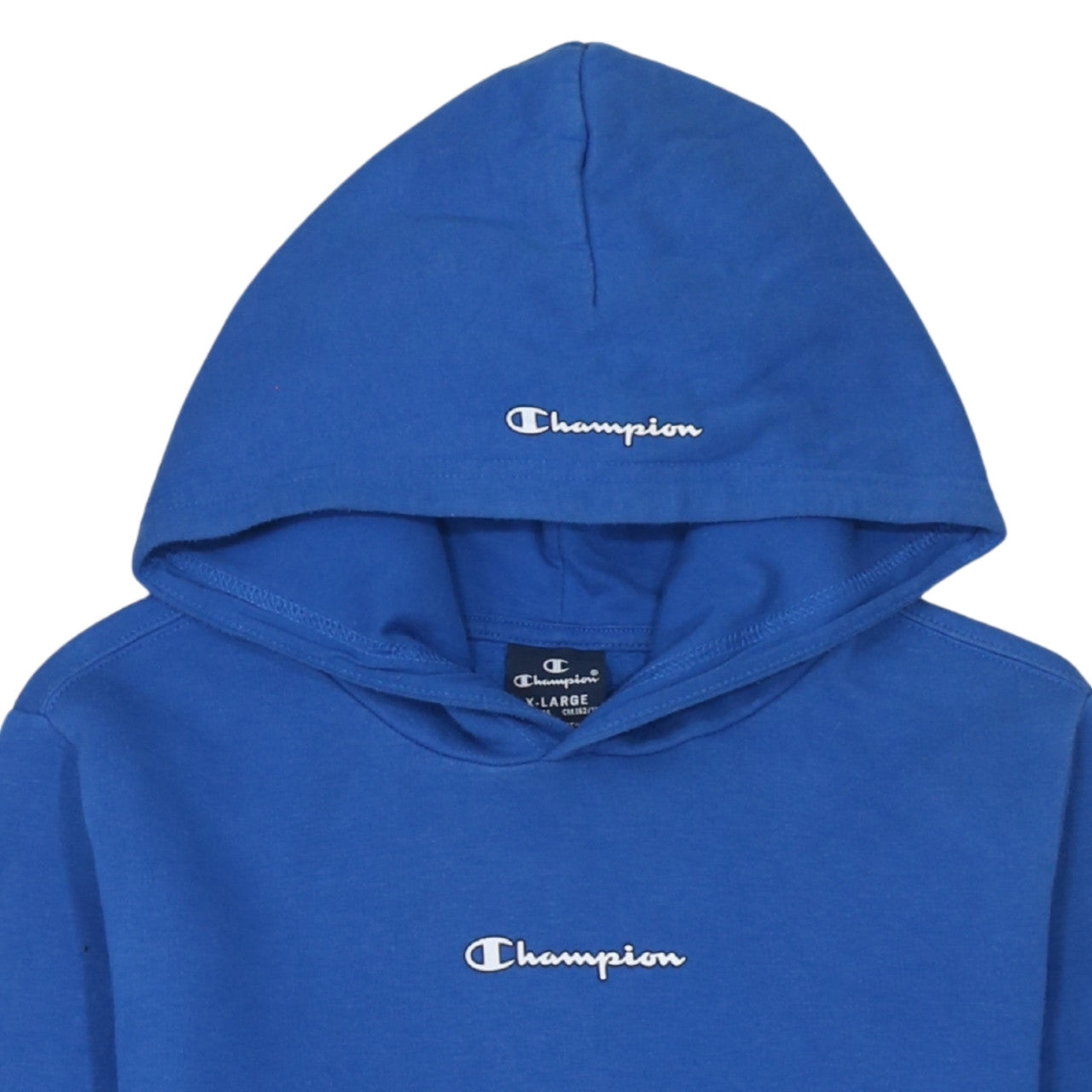 Champion Boys Blue Pullover Hoodie 13-14 Years Logo Fleece Sweatshirt