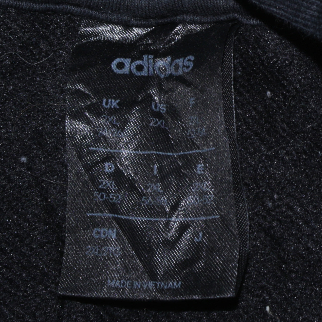 Adidas Womens Black 2XL Pullover Hoodie Logo Print Sweatshirt