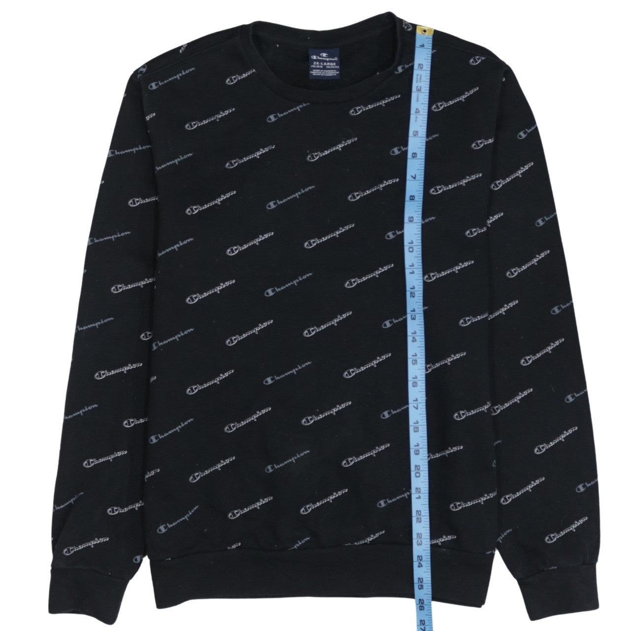 Champion Boys Black Logo Pullover Sweatshirt 2XL 15-16 Years